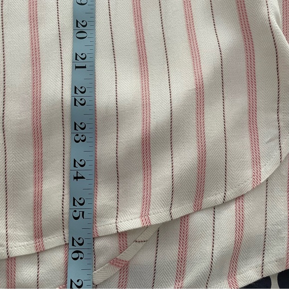 BHWM pink and Ivory long sleeve button down classic blouse, striped, Sz 0 - Picture 9 of 11